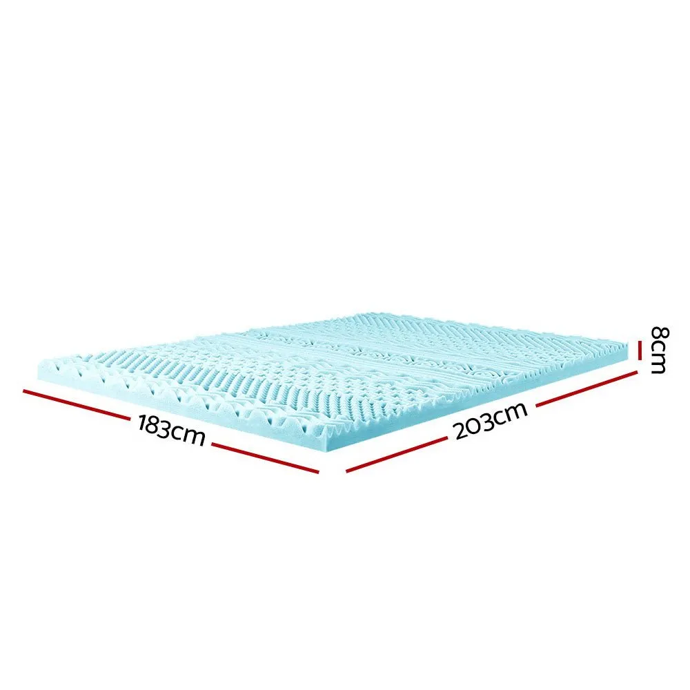 11-zone Memory Foam Mattress Topper 8cm - King