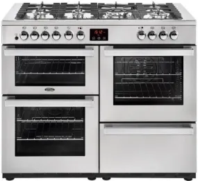 110cm 'Cookcenter' Dual Fuel Range Cooker | Stainless Steel