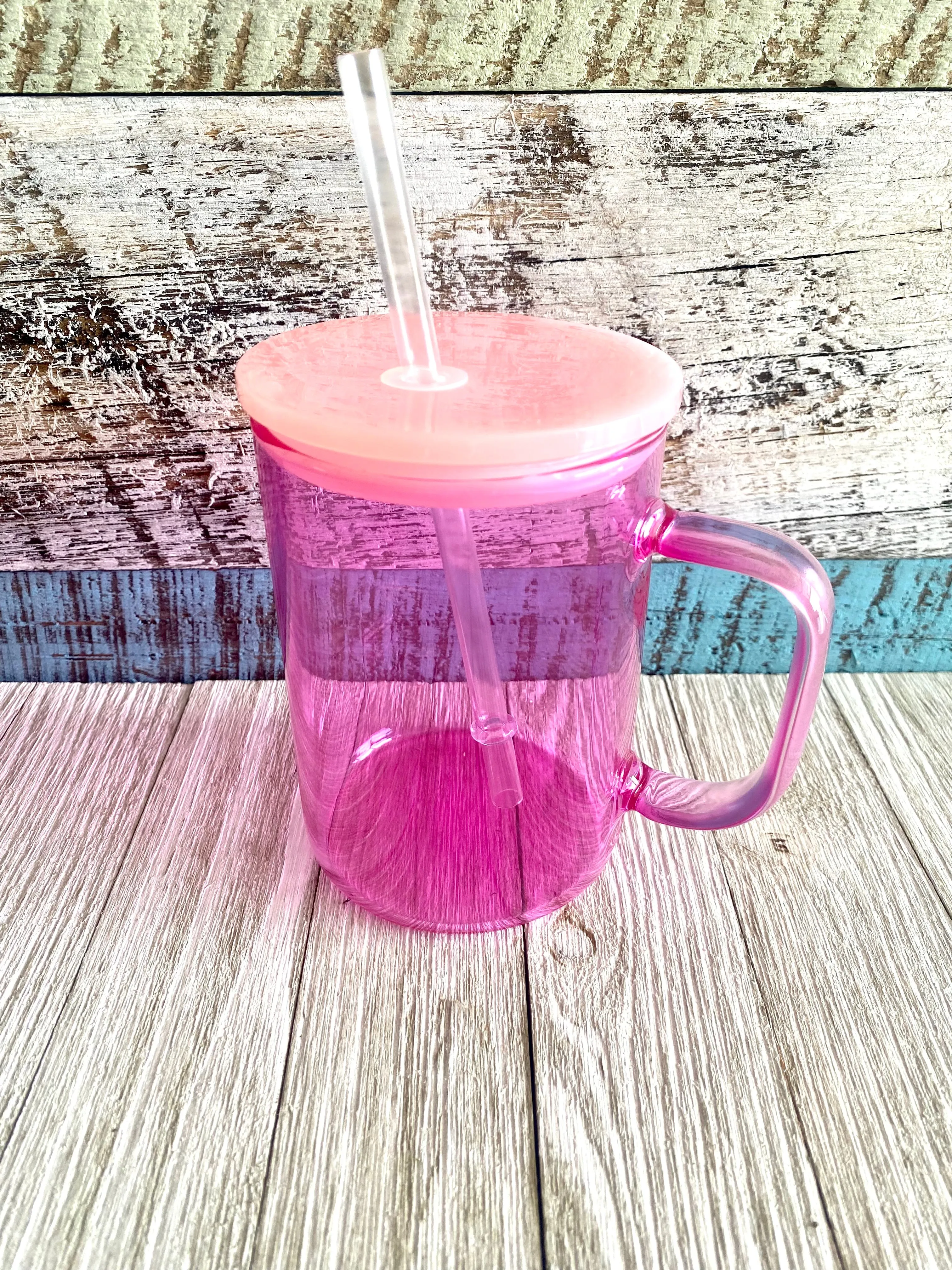 15oz Transparent Jelly Colored Glass Cups