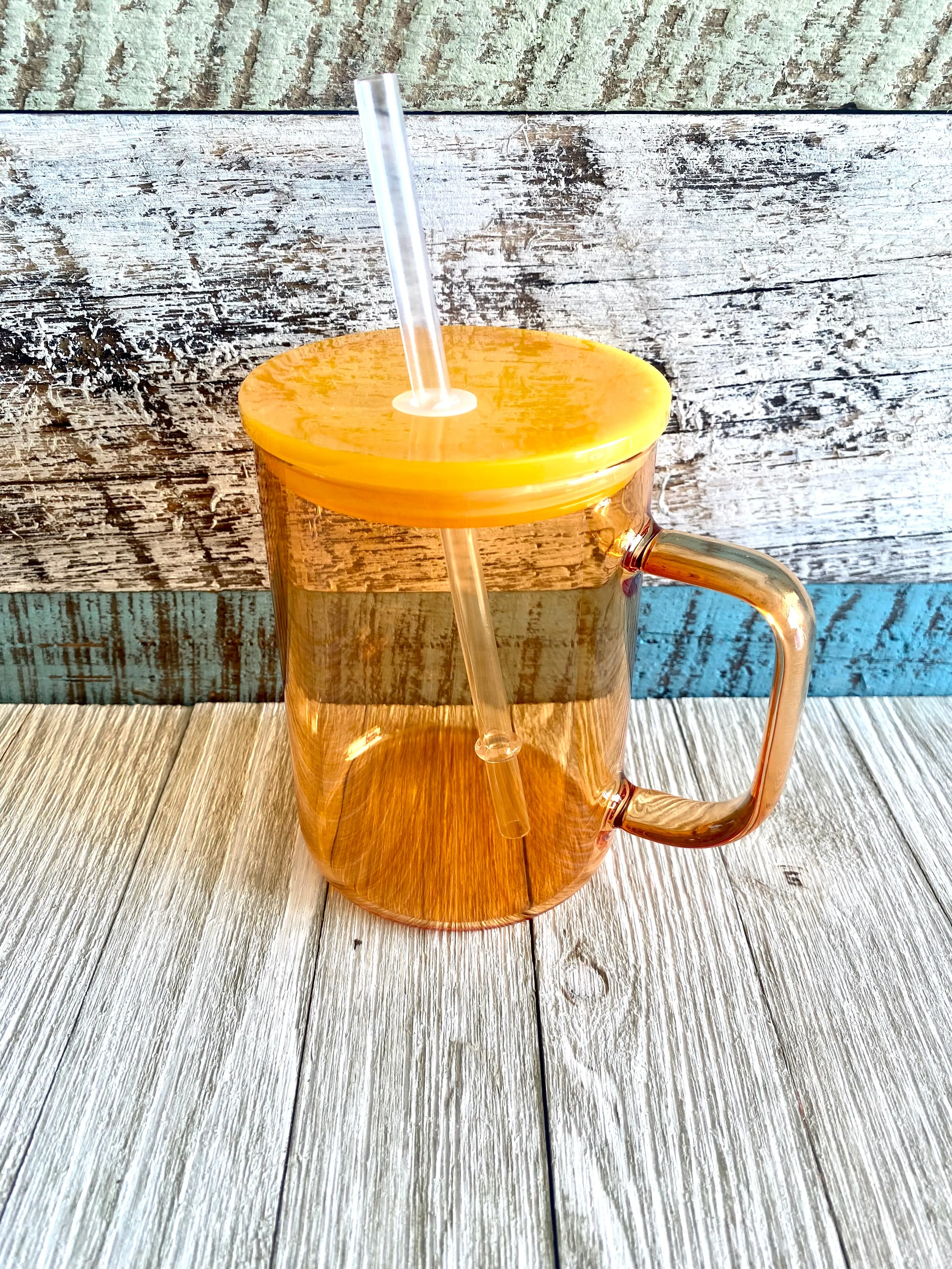 15oz Transparent Jelly Colored Glass Cups