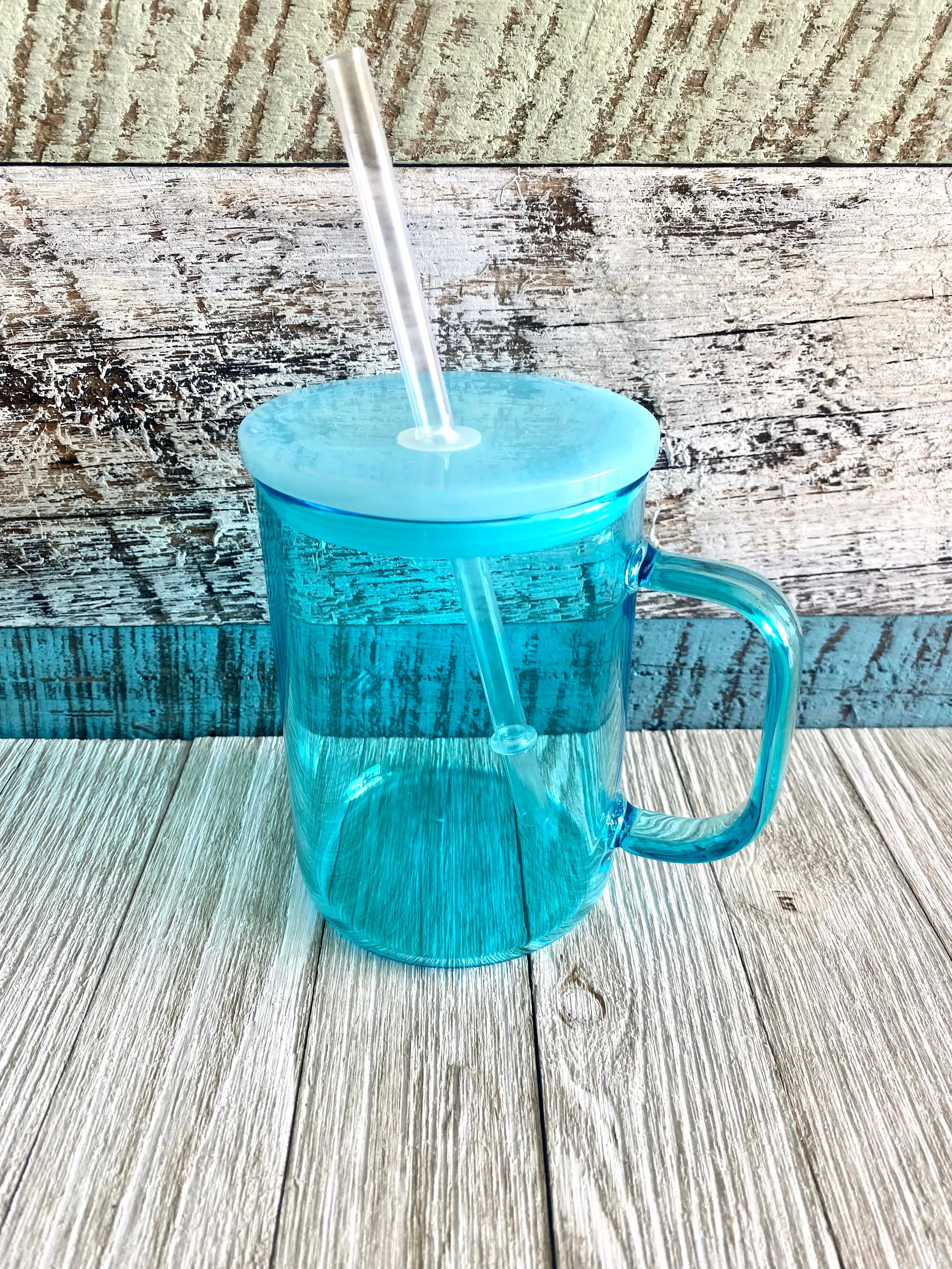 15oz Transparent Jelly Colored Glass Cups