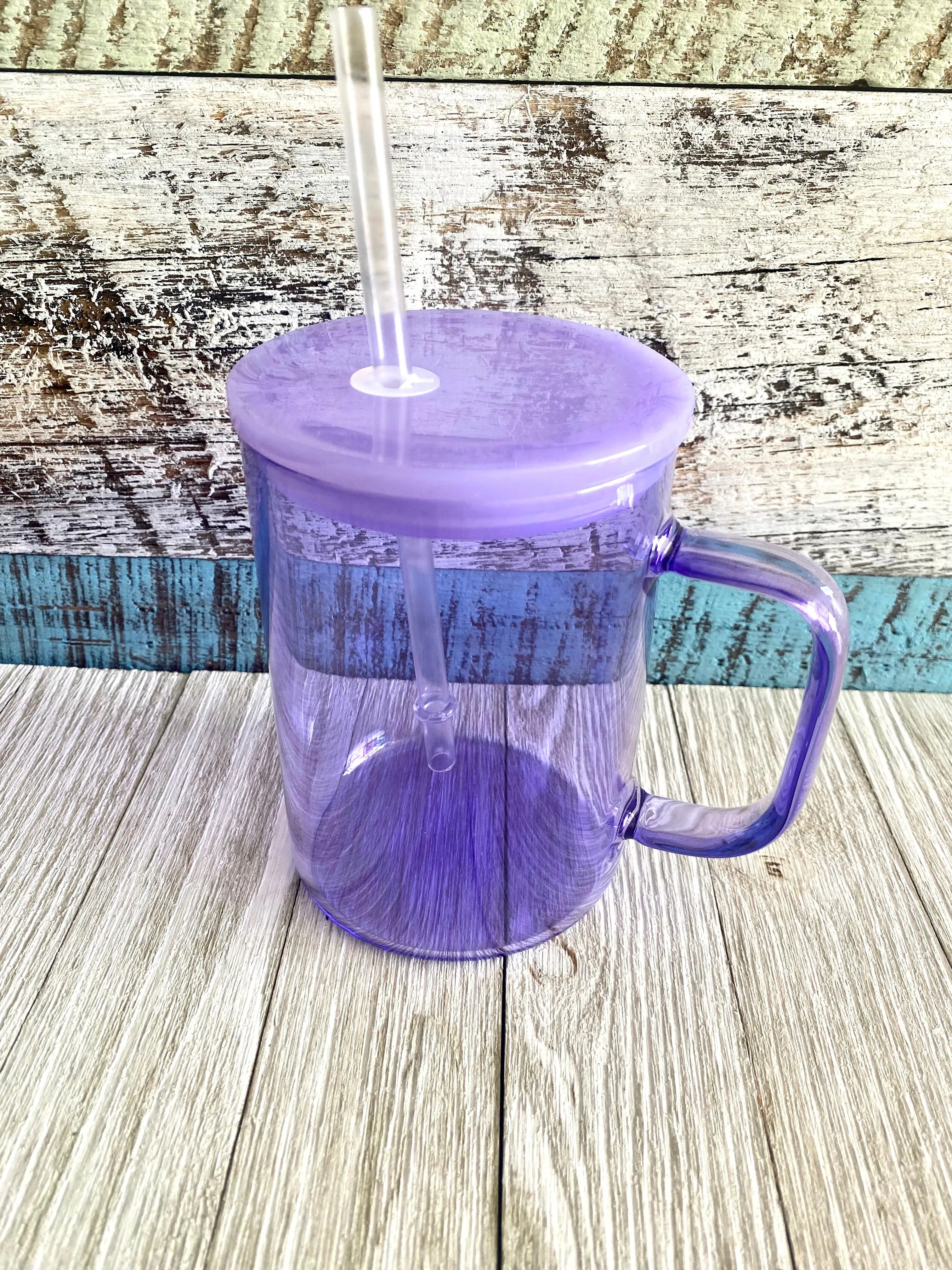 15oz Transparent Jelly Colored Glass Cups