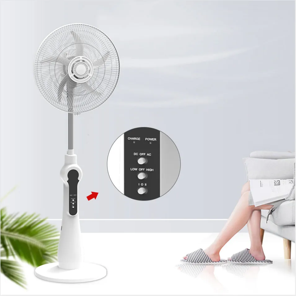 16-Inch Stand Fan With Built-In Led Light Fs-805