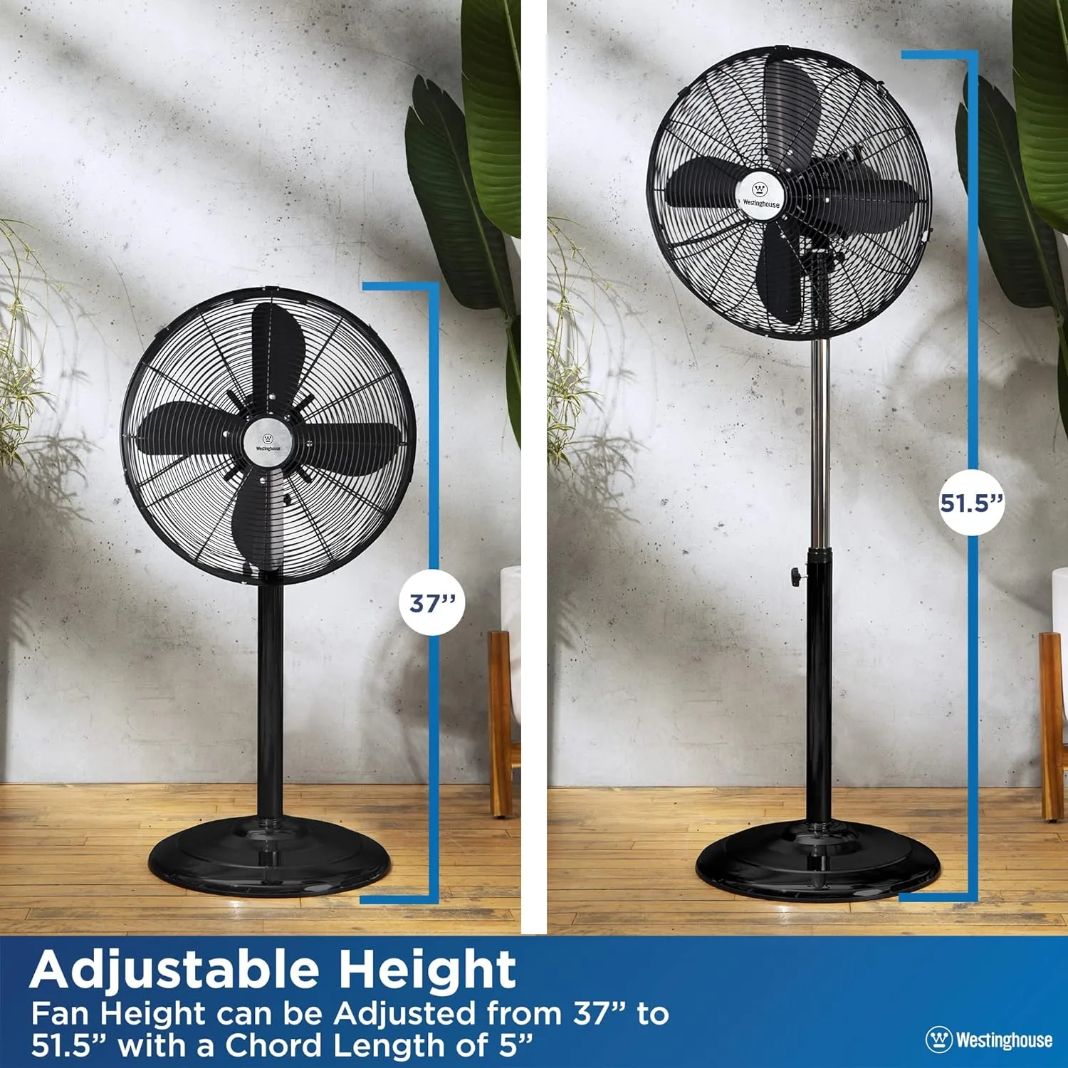 16" Vintage Metal Stand Fan, Black