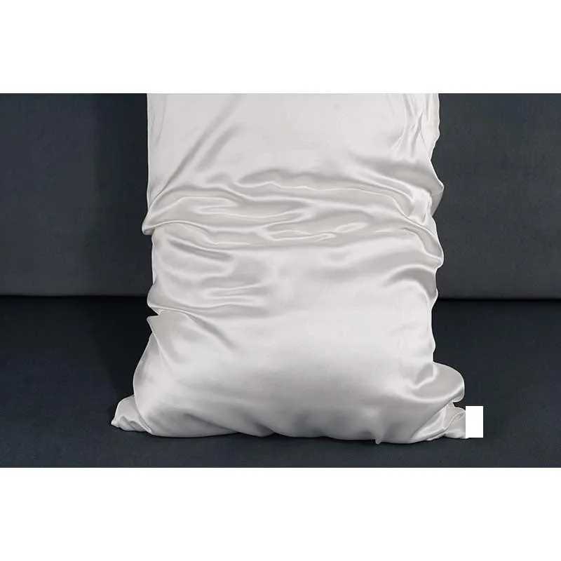 25 momme silk pillowcase - queen - hidden zip - white