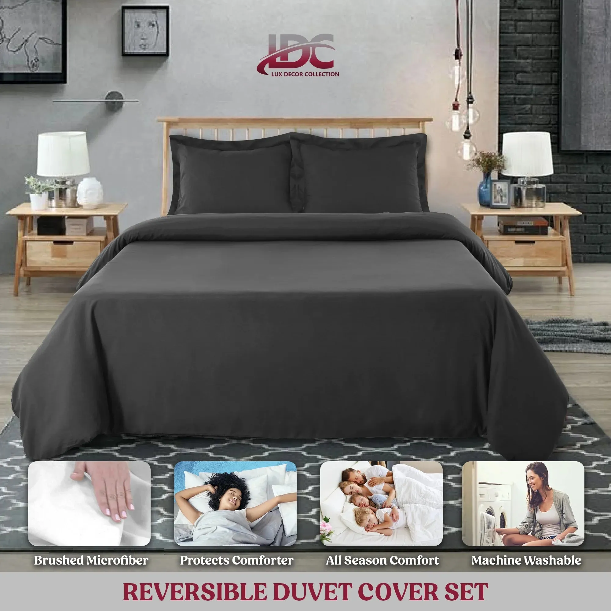 3-Piece Duvet Cover Set Ultra Soft