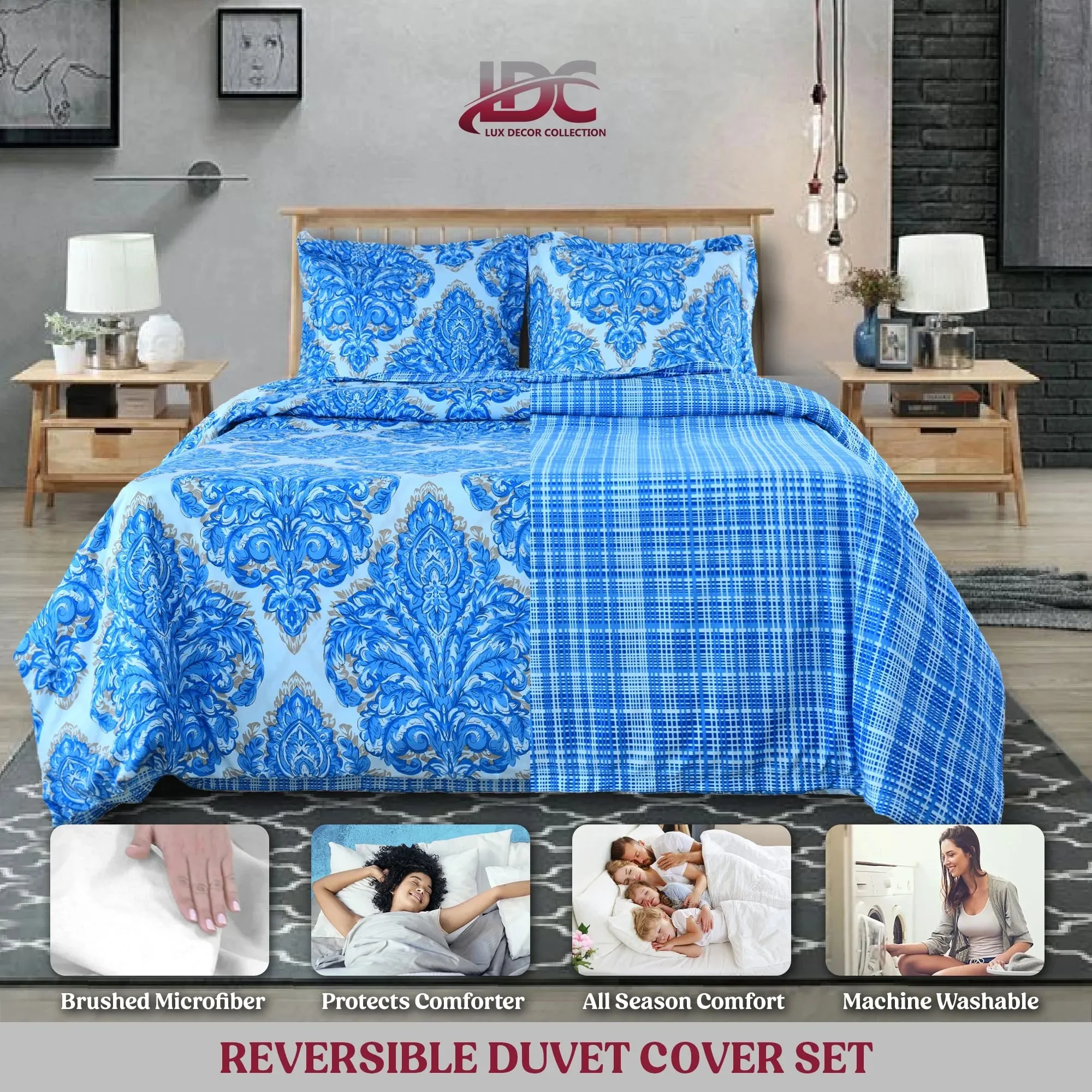 3-Piece Duvet Cover Set Ultra Soft