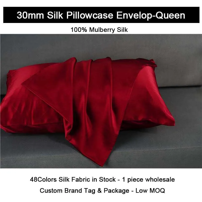 30 Momme Silk Pillowcase - Envelope - Queen size - custom and wholesale