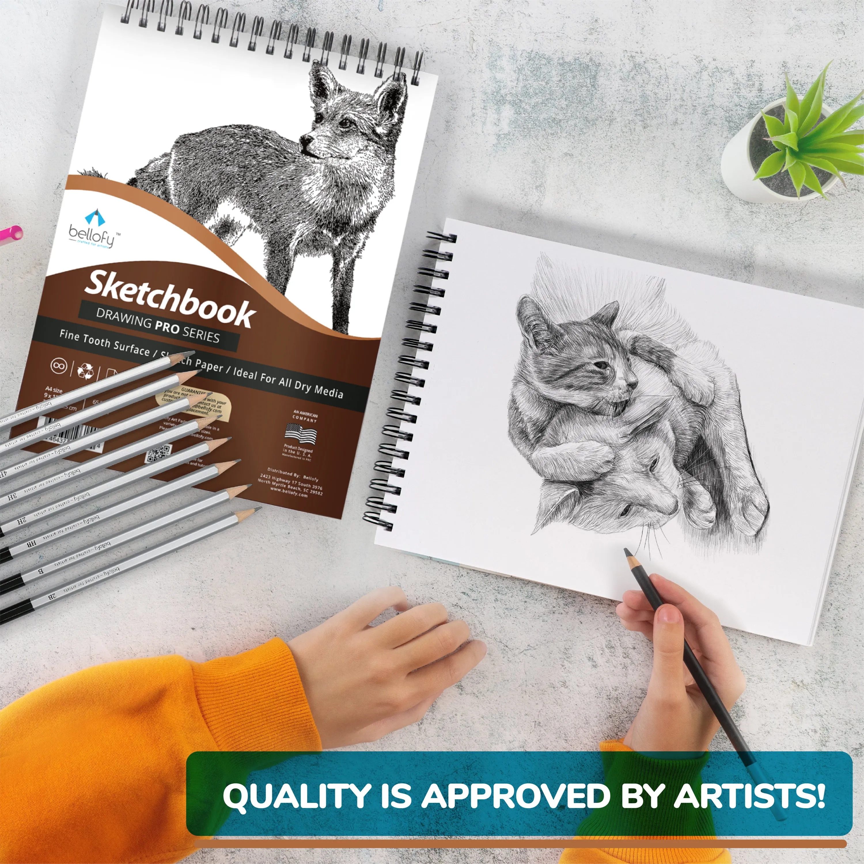 3X Drawing Paper for Kids & Artists - 300 Sheets Sketching Book 9x12 in | 64 IB 95 GSM | Top Spiral Sketchpad for Drawing | Sketch Notebook for Dry Media | Art Paper for Kids