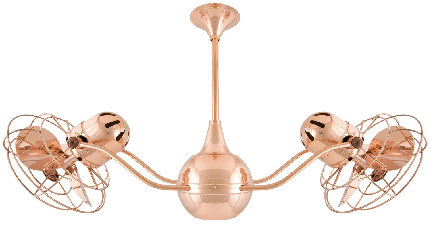 42" Ceiling Fan from the Vent-Bettina Collection in Polished Copper Finish by Matthews Fan Company