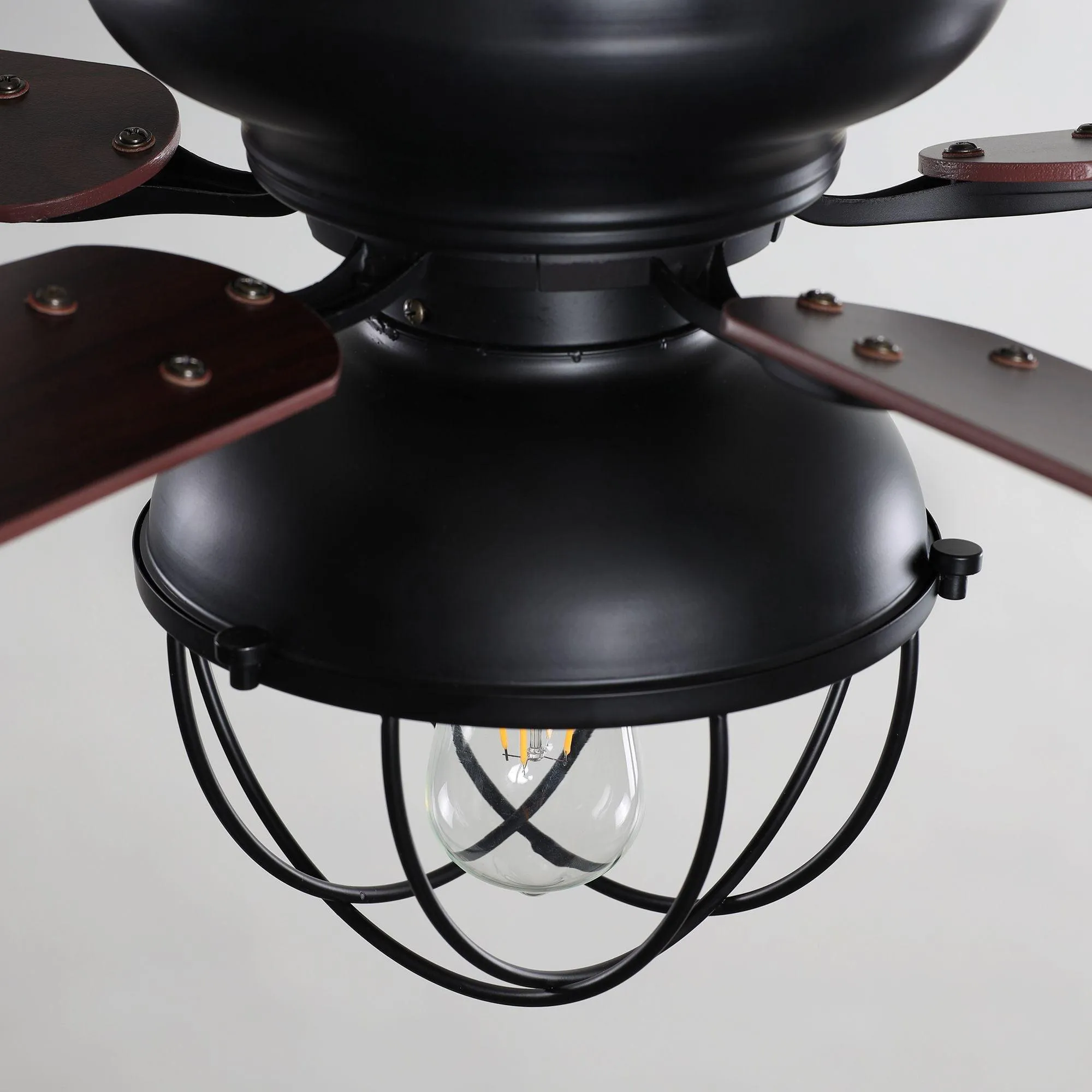 42" Traditional Flush Mount Reversible Ceiling Fan with Lighting and Remote Control