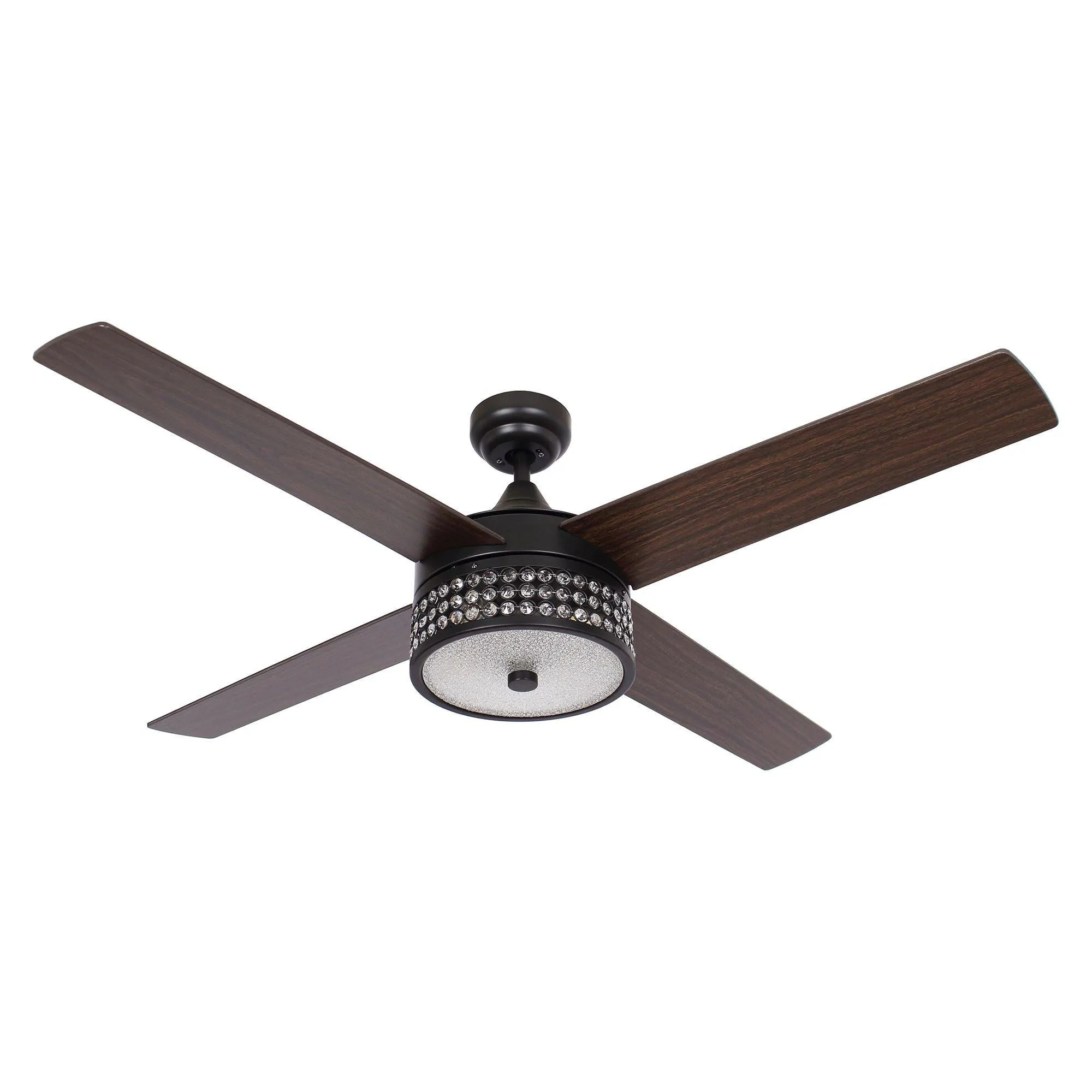 52" Cason Modern Downrod Mount Reversible Ceiling Fan with Lighting and Remote Control