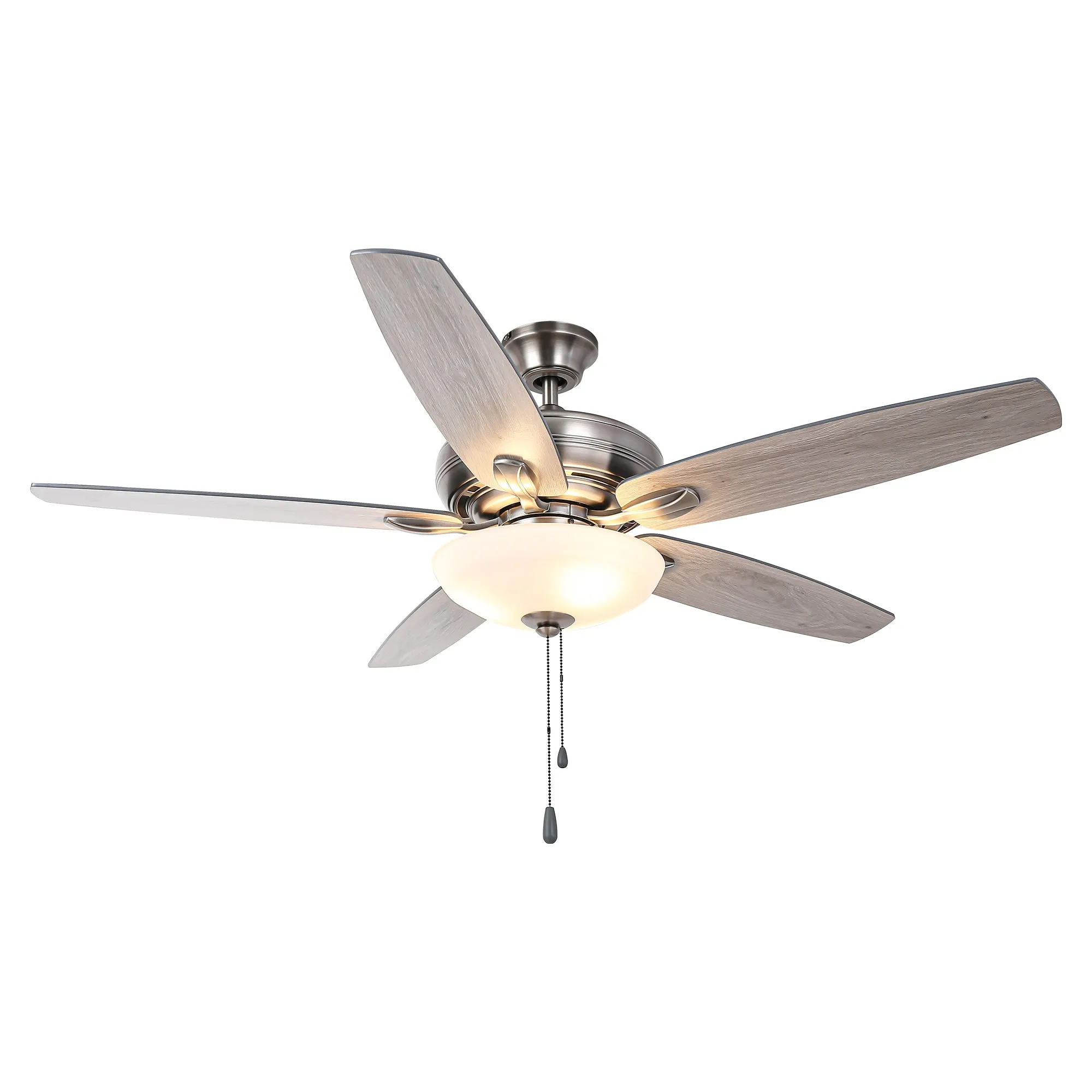 52" Traditional Pull Chain 5 Blades Ceiling Fan with Light