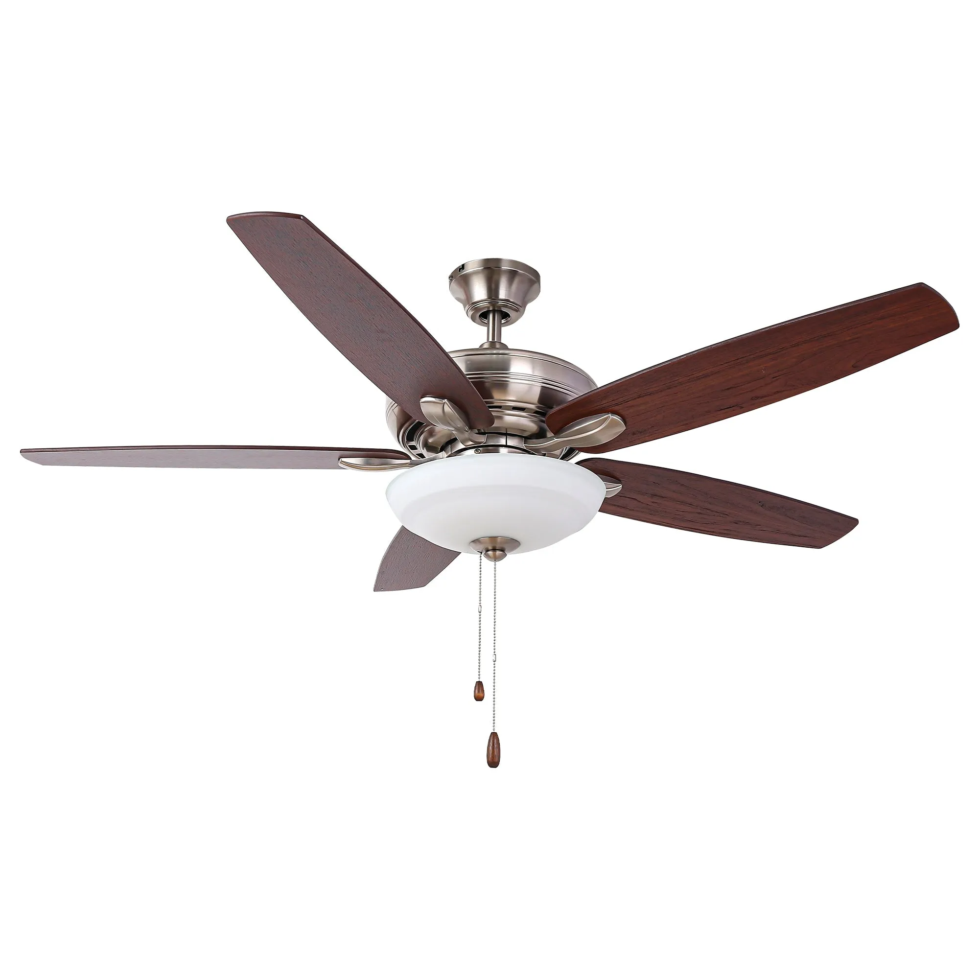 52" Traditional Pull Chain 5 Blades Ceiling Fan with Light