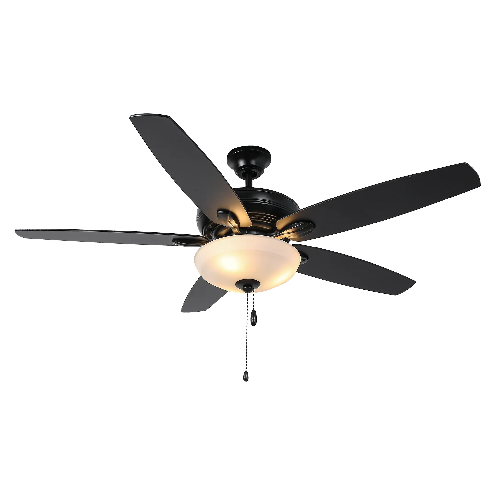 52" Traditional Pull Chain 5 Blades Ceiling Fan with Light