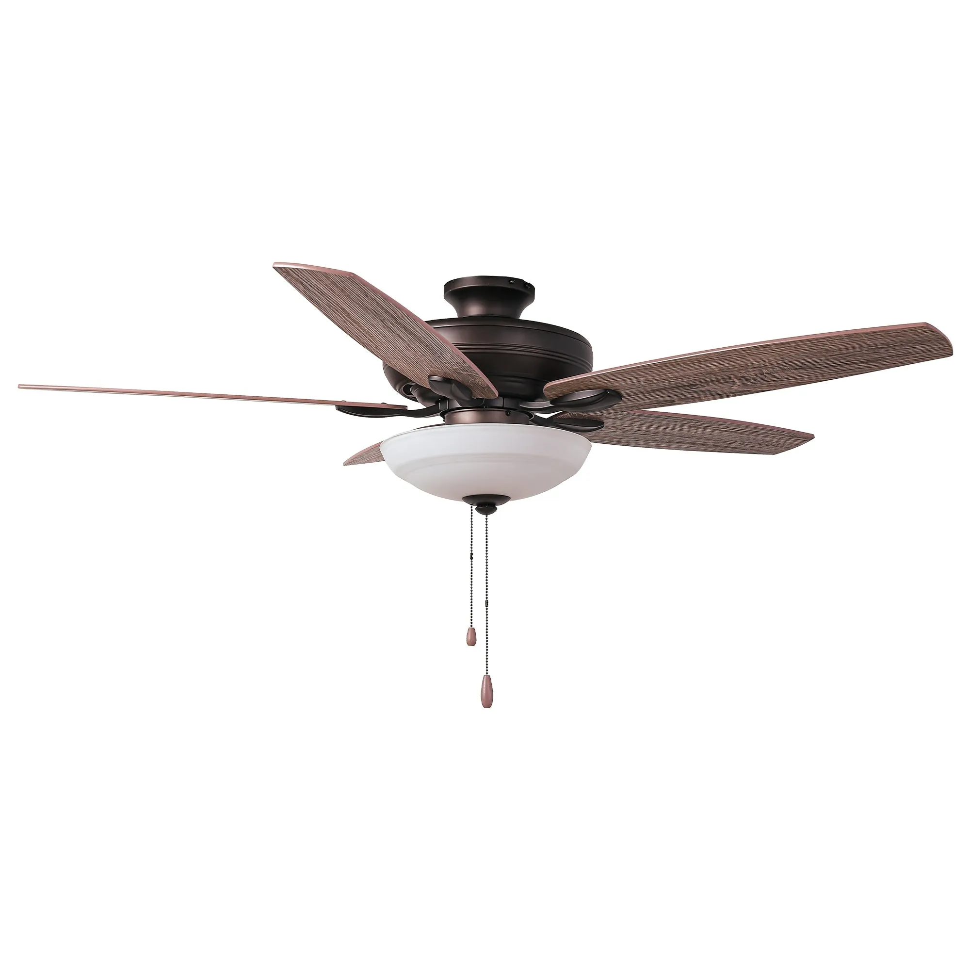 52" Traditional Pull Chain 5 Blades Ceiling Fan with Light