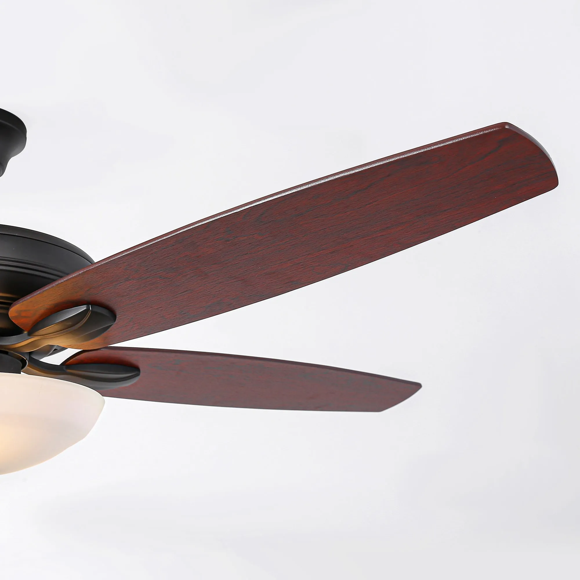 52" Traditional Pull Chain 5 Blades Ceiling Fan with Light