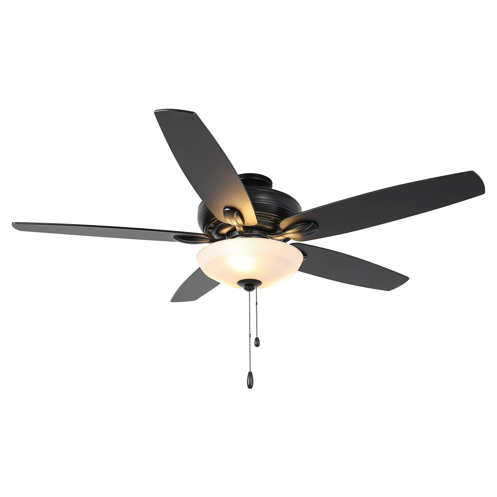 52" Traditional Pull Chain 5 Blades Ceiling Fan with Light