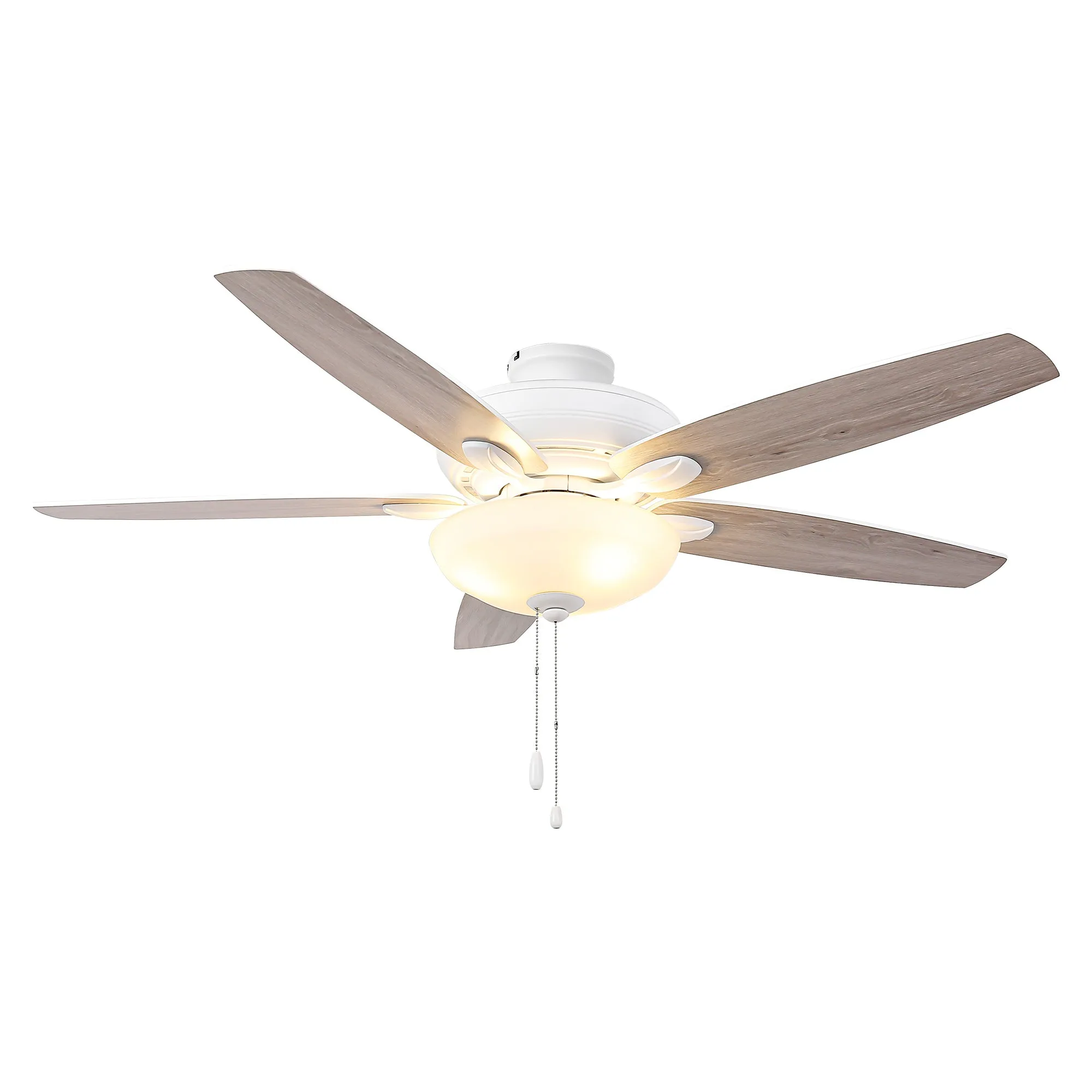 52" Traditional Pull Chain 5 Blades Ceiling Fan with Light