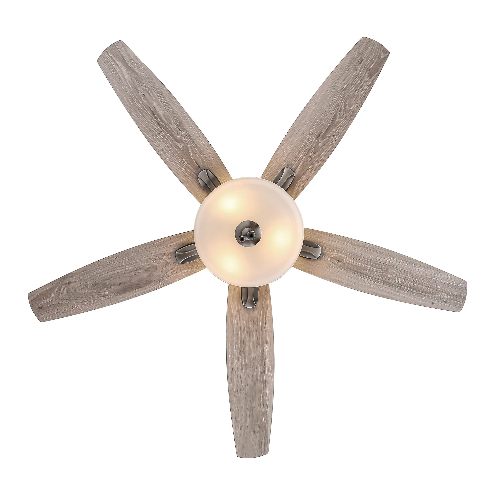 52" Traditional Pull Chain 5 Blades Ceiling Fan with Light