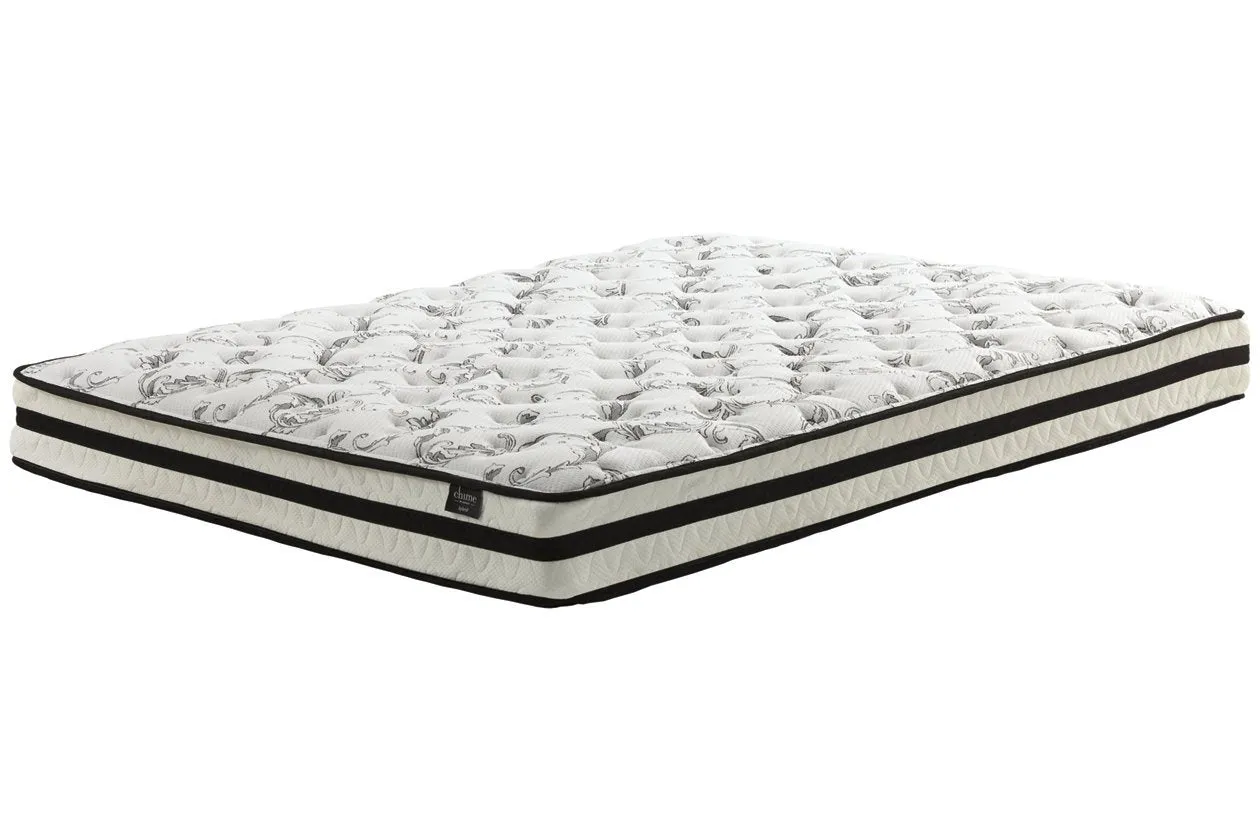 8 Inch Chime Innerspring White Full Mattress in a Box