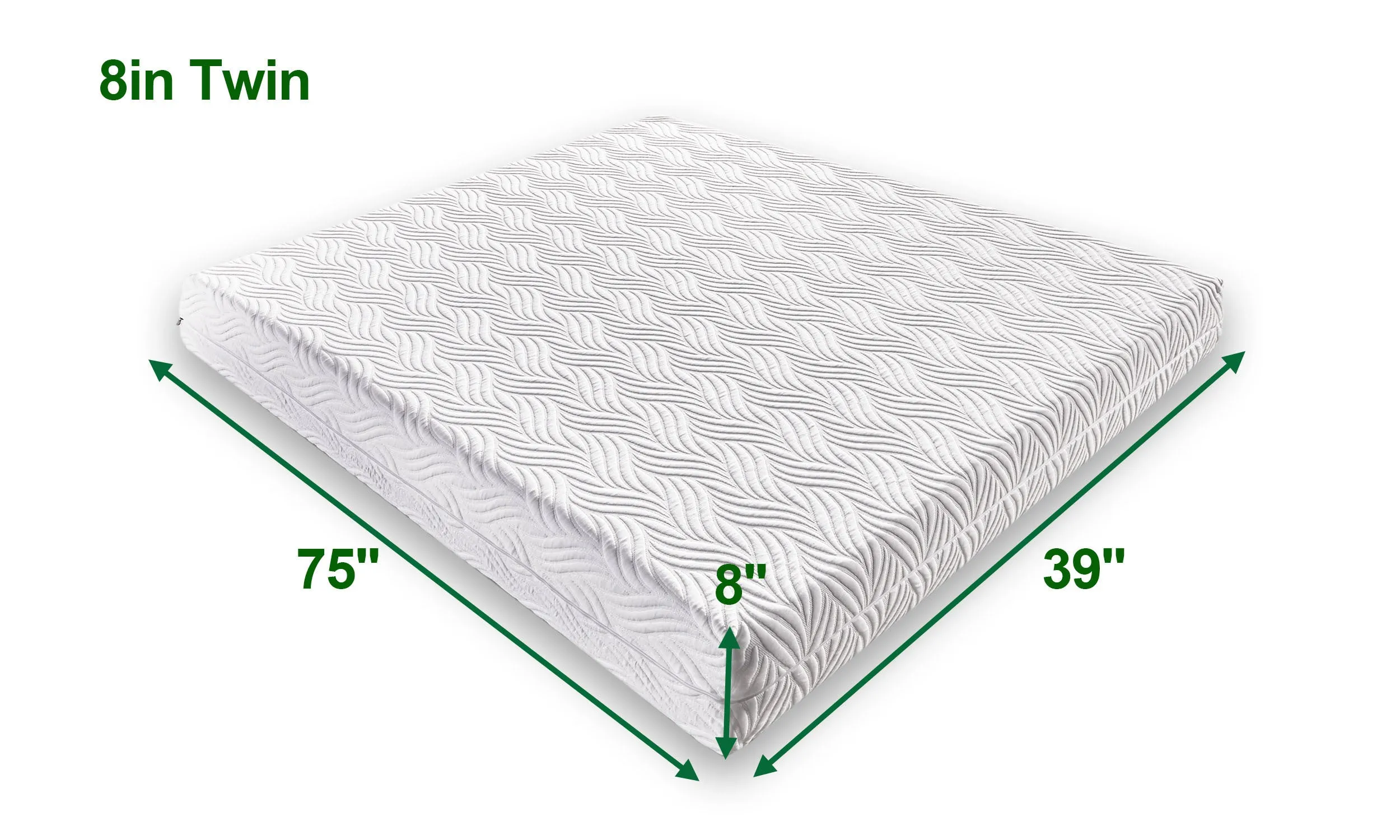 8" Memory Foam Mattress with CertiPUR-US Certified - Twin