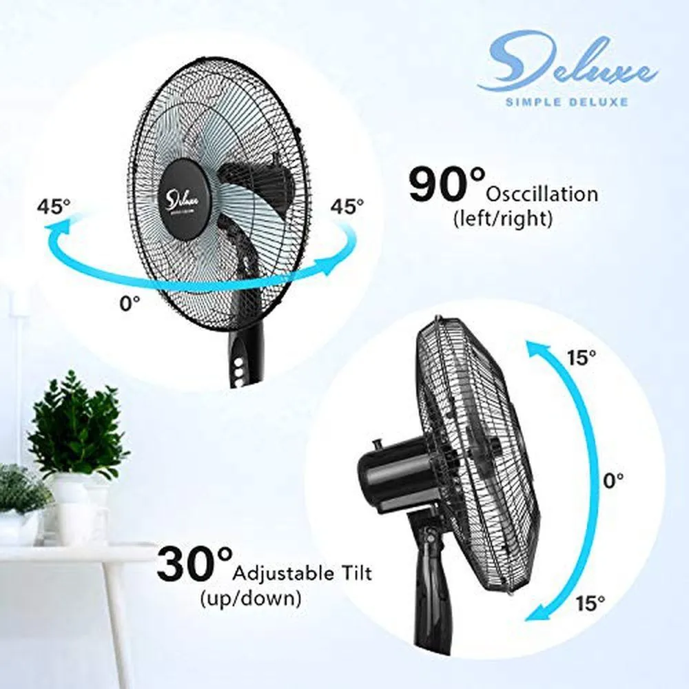 Adjustable Speed Pedestal Stand Fan with Fan Dust Cover- 16 inch