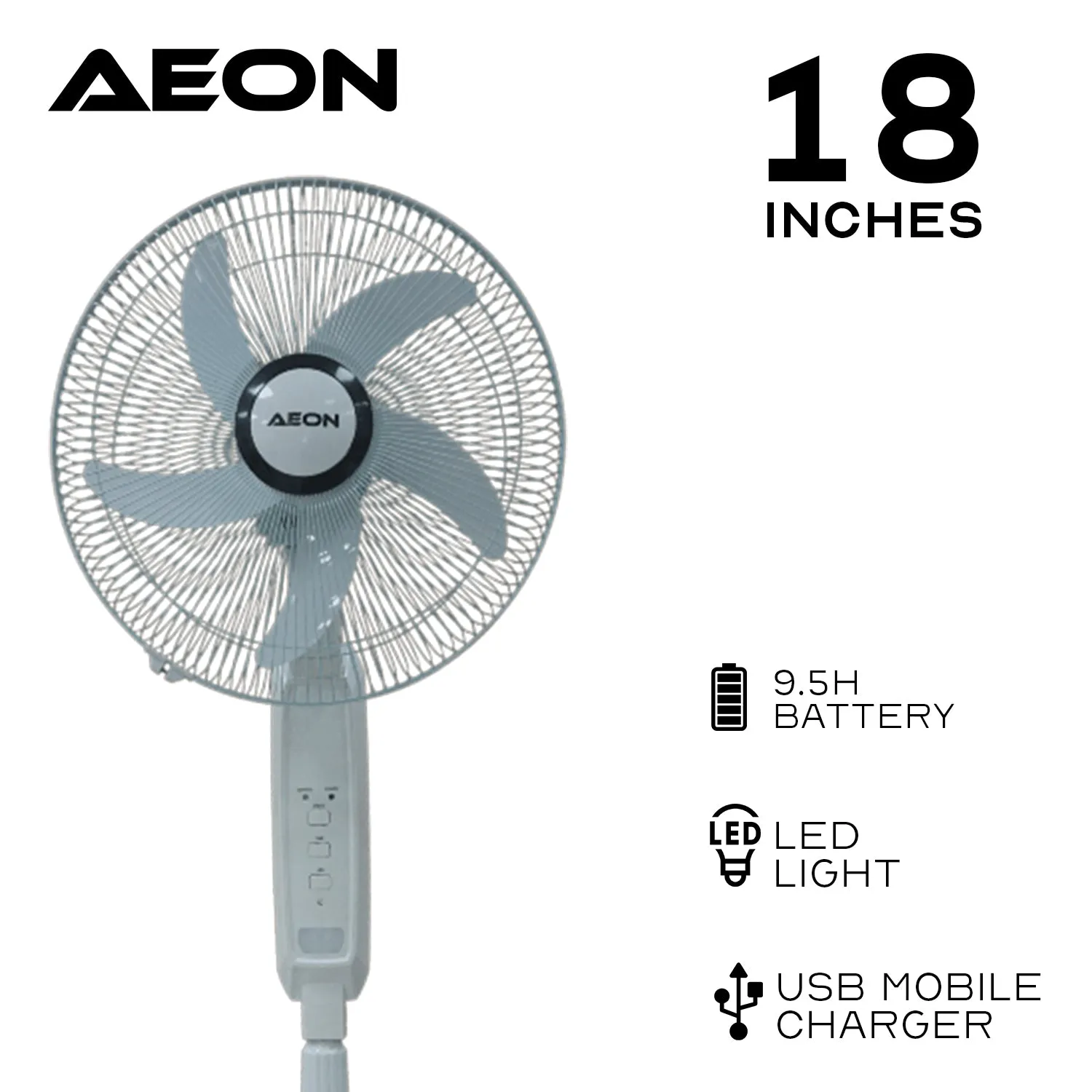 AEON FAN 18 40W RECHARGEALE  ARF-18B