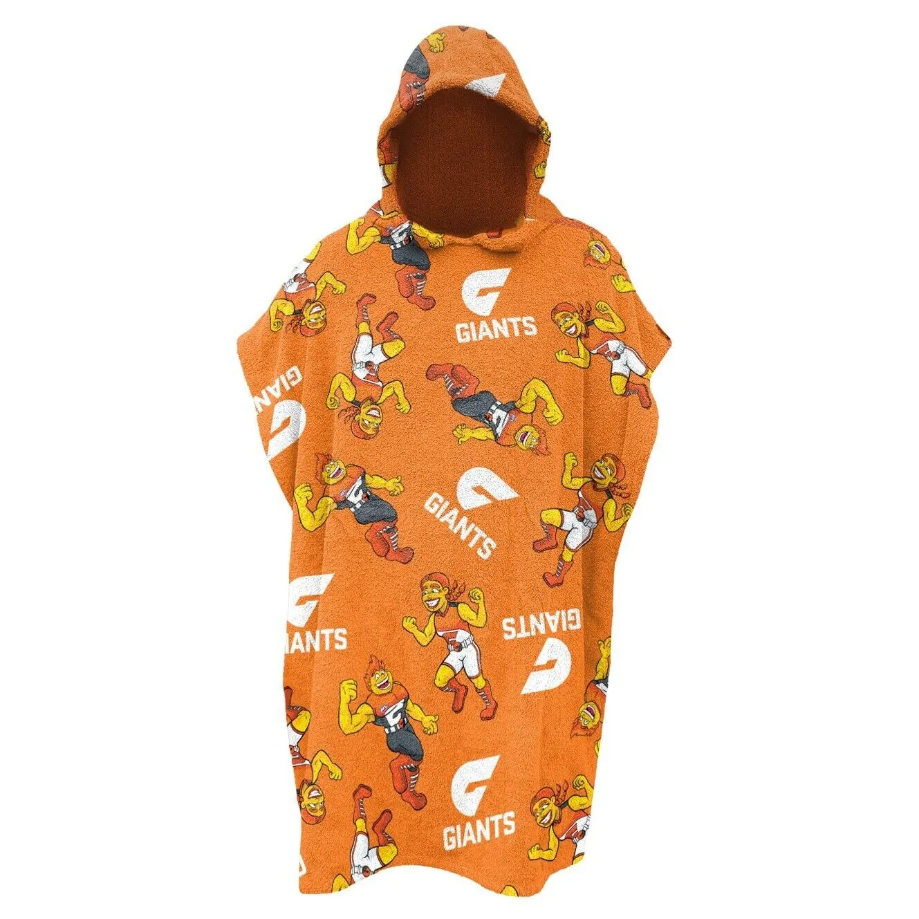 AFL Youth Hooded Towel - GWS Giants - Kids - Beach Bath - OSFM