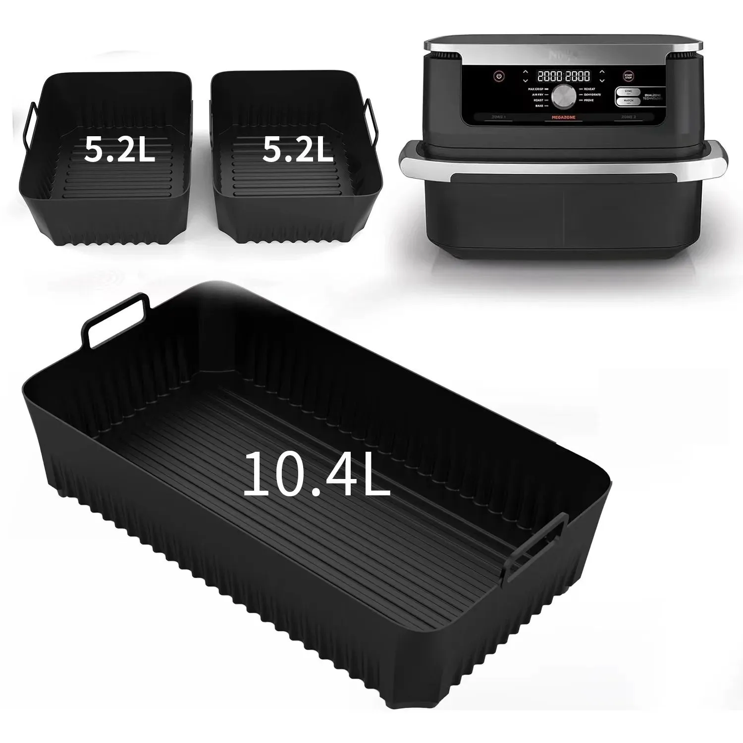 Air Fryer Rectangle Silicone Liners