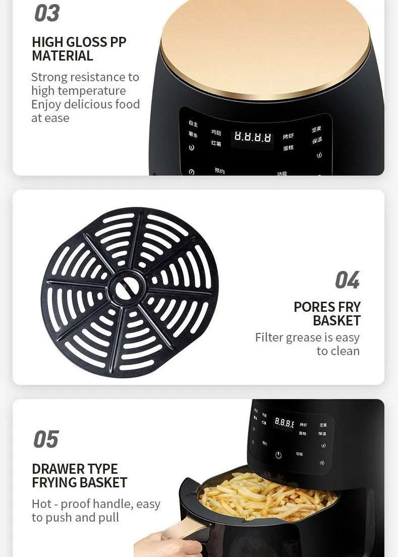 air fryer smart touch home electric fryer