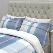 Aldridge Check Bluebell Blue Pillowcase