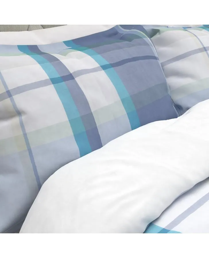 Aldridge Check Bluebell Blue Pillowcase