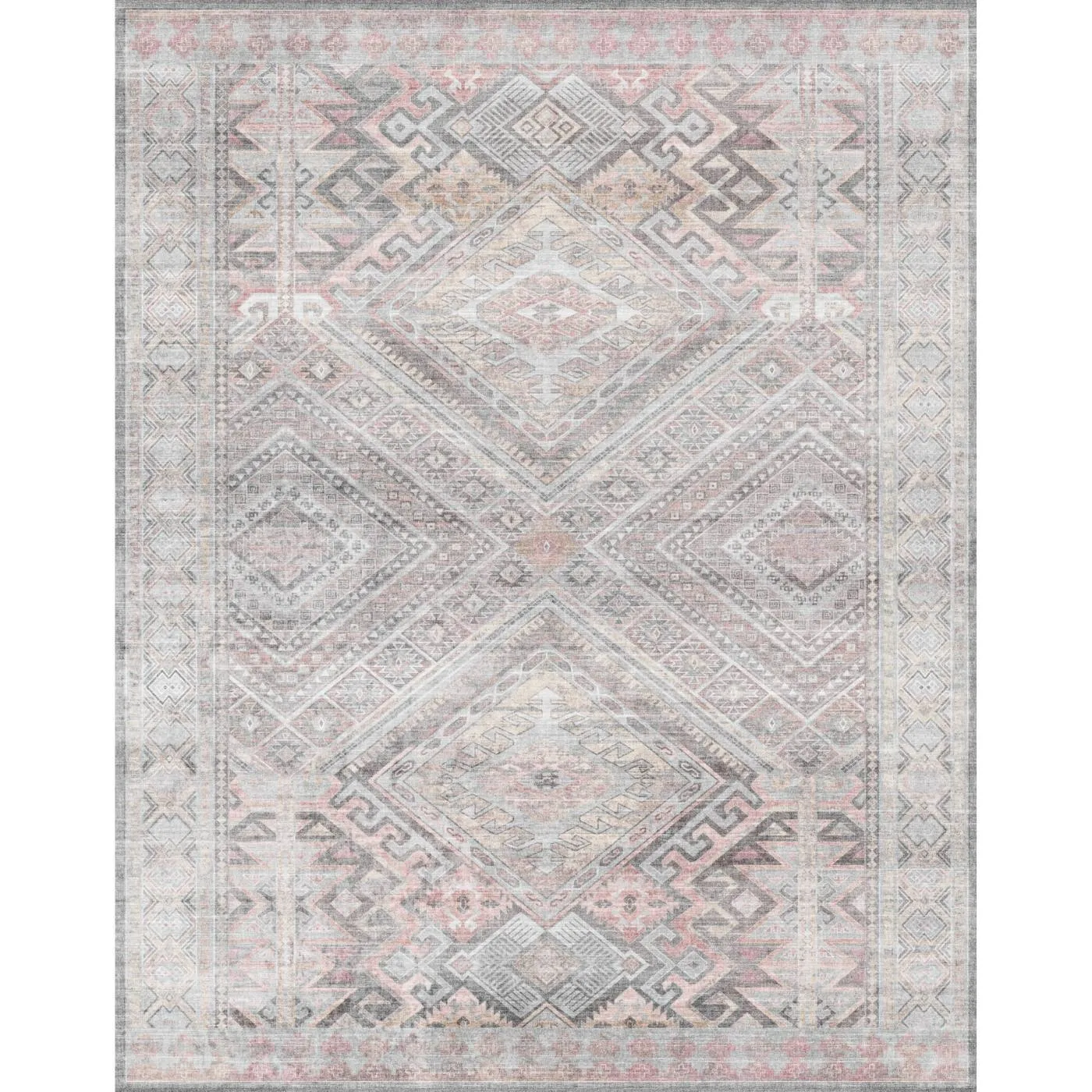 Alexa Silver Pink Purple Rug