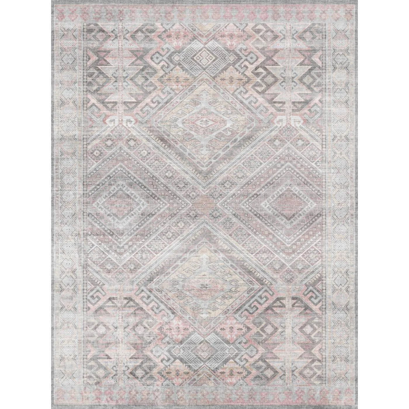 Alexa Silver Pink Purple Rug