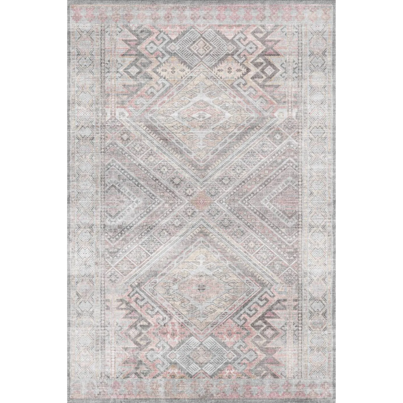 Alexa Silver Pink Purple Rug