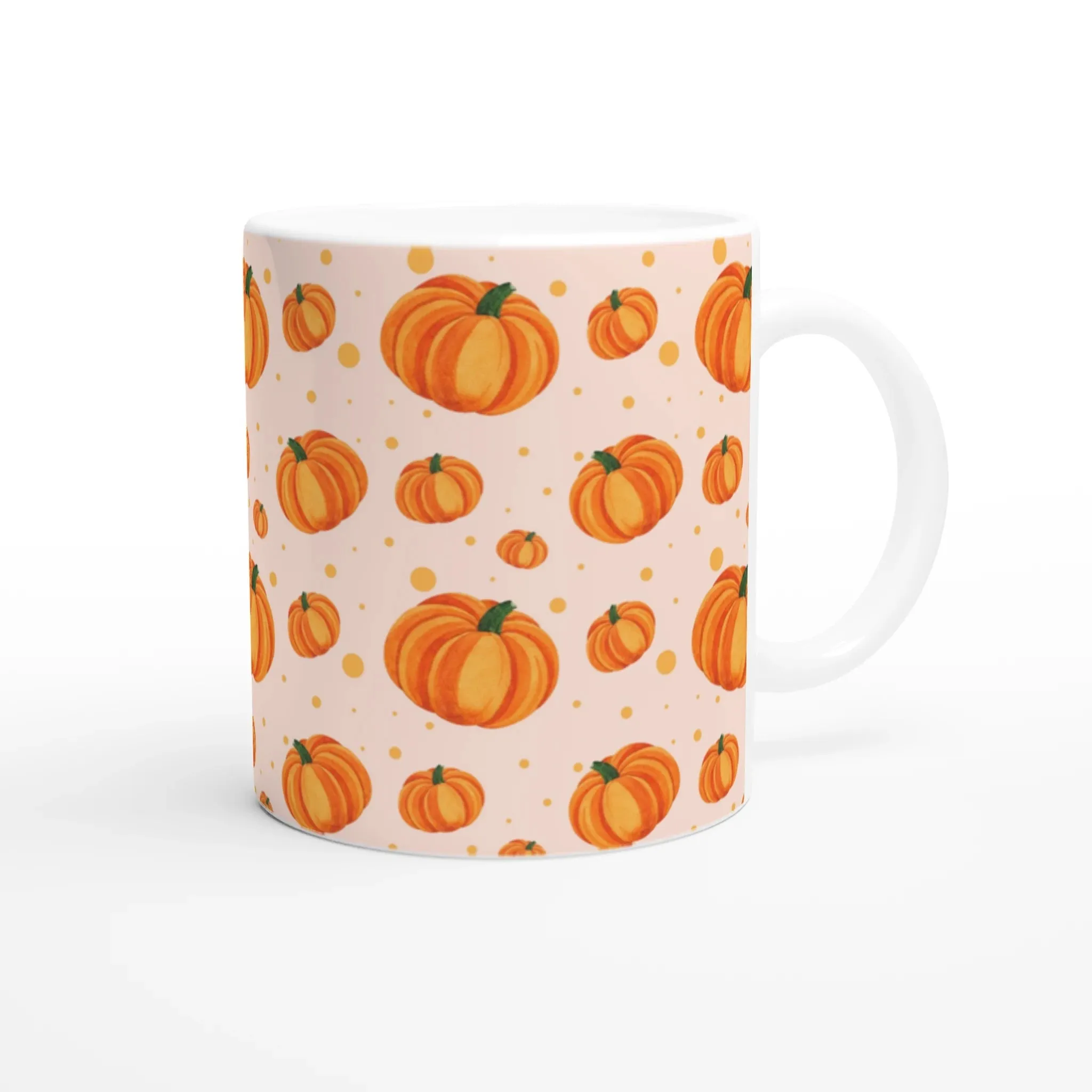 All-Over Pumpkin Print Ceramic Mug – Cozy Fall Vibes