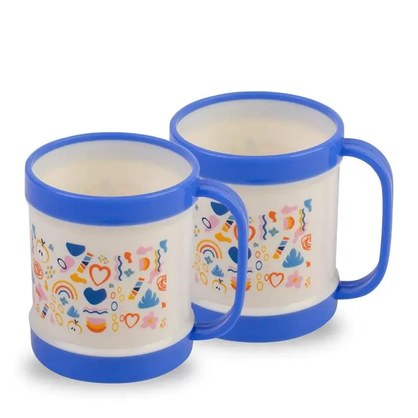 ALPHA PRINTED KIDS PLASTIC MUG 2PC SET - 400ML