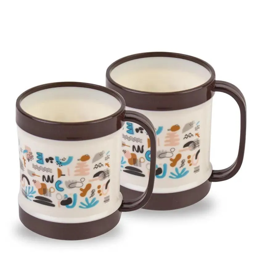 ALPHA PRINTED KIDS PLASTIC MUG 2PC SET - 400ML