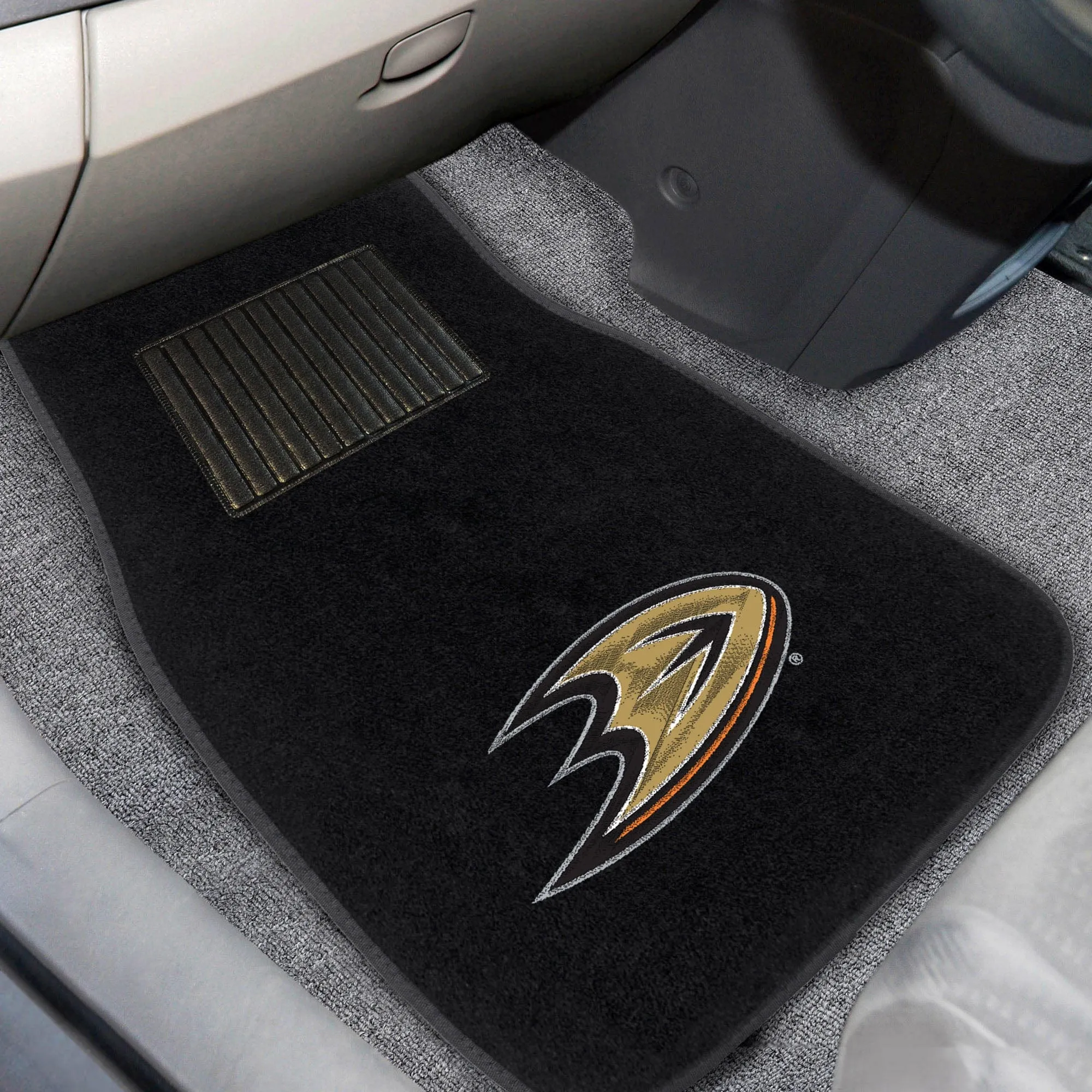 Anaheim Ducks Embroidered Car Mat Set - 2 Pieces