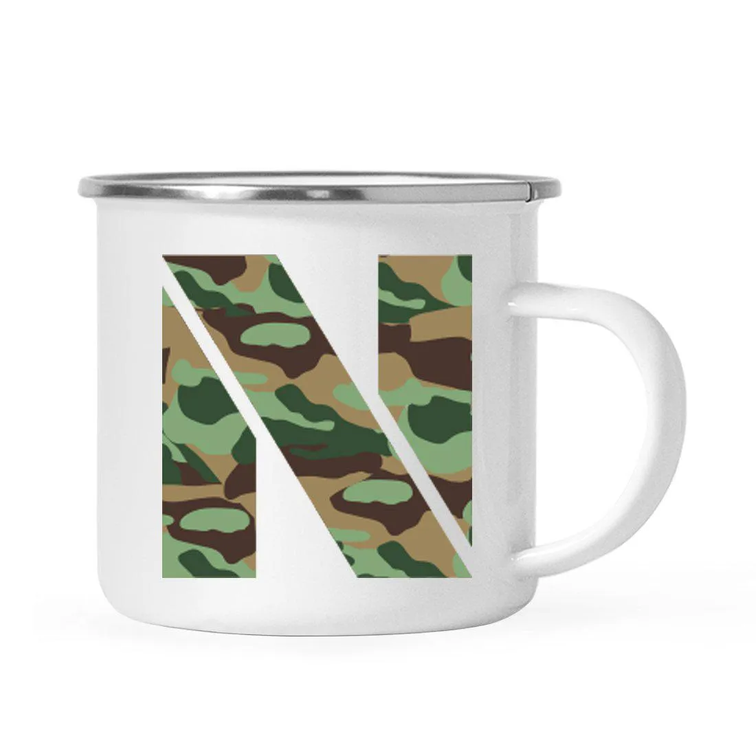 Andaz Press 11oz Army Military Camouflage Monogram Campfire Coffee Mug