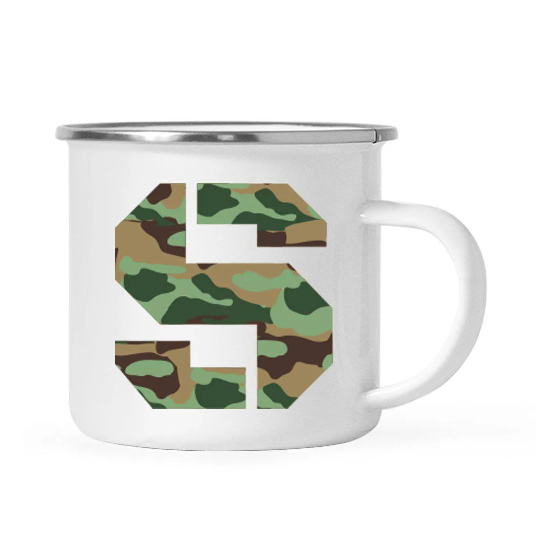 Andaz Press 11oz Army Military Camouflage Monogram Campfire Coffee Mug