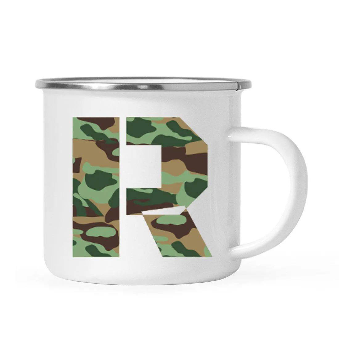 Andaz Press 11oz Army Military Camouflage Monogram Campfire Coffee Mug