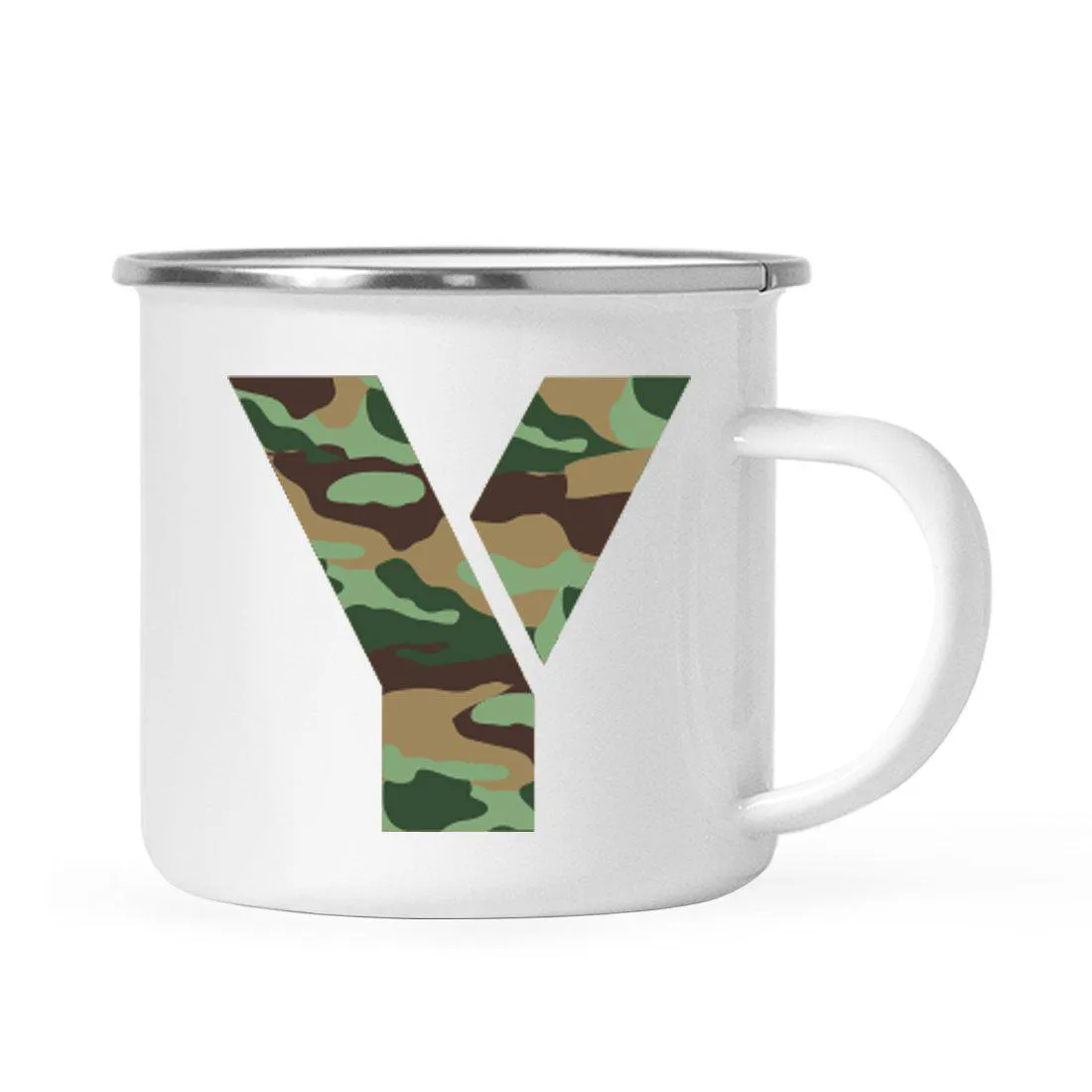 Andaz Press 11oz Army Military Camouflage Monogram Campfire Coffee Mug