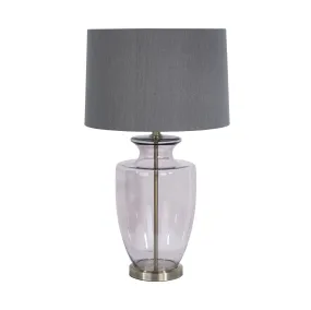 Antique Smoky Glass Table Lamp 73cm