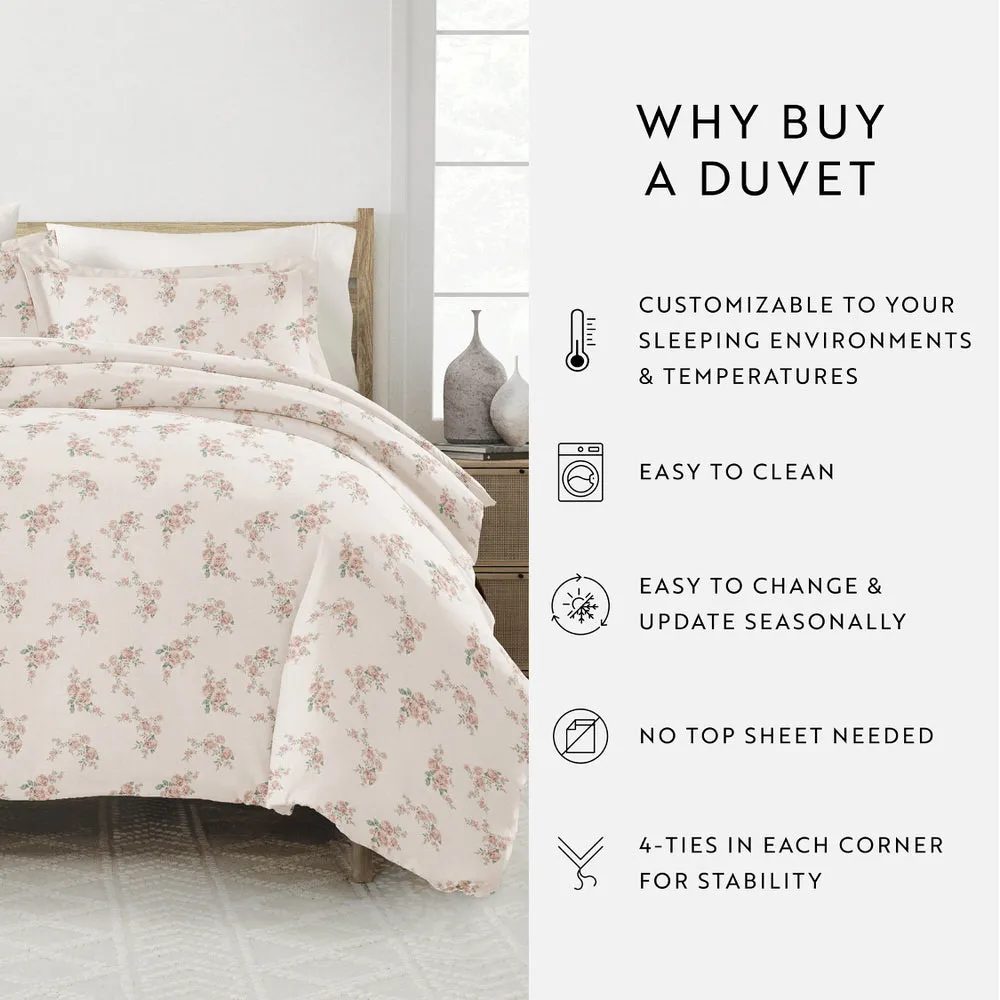 Apricot Pattern 3-Piece Duvet Cover Set