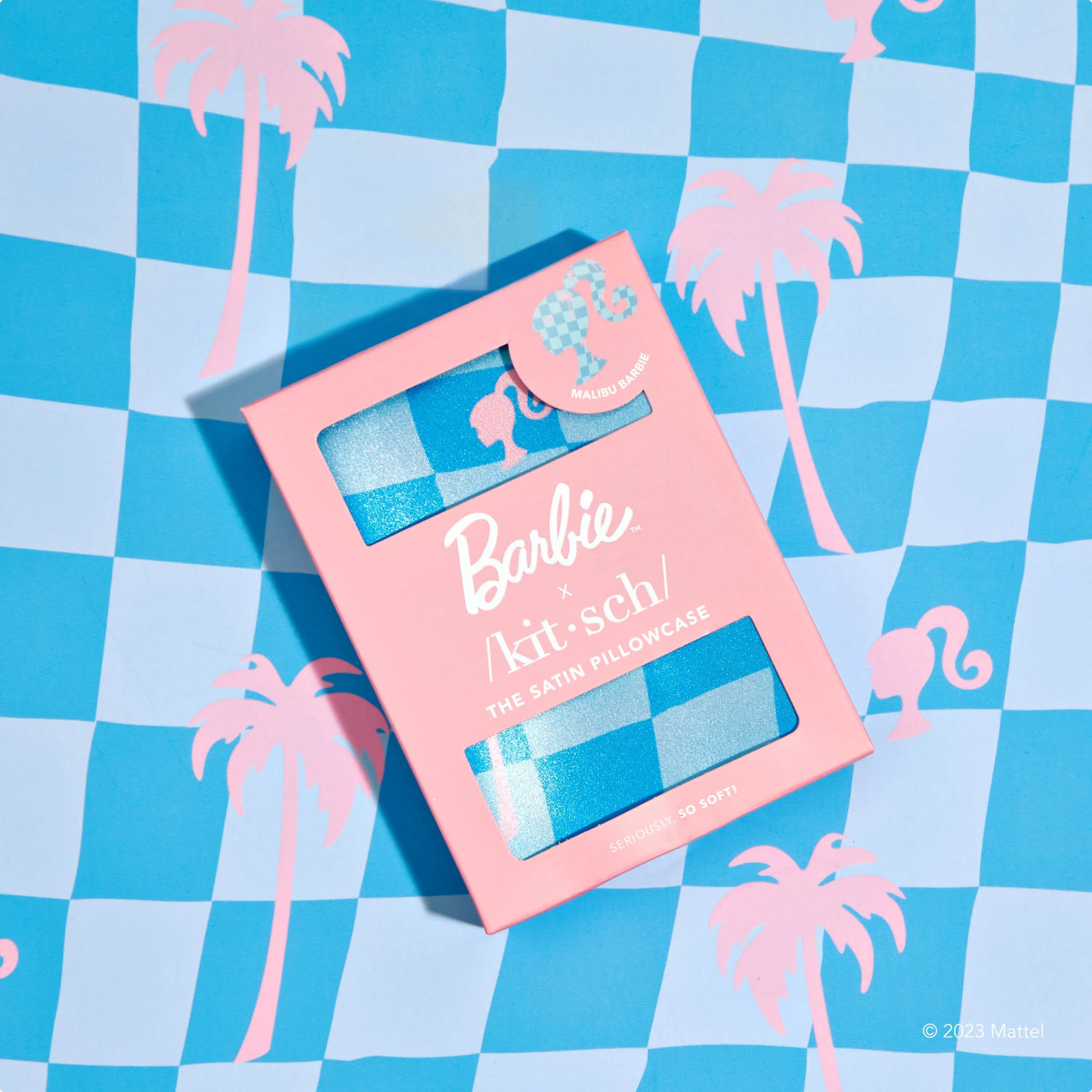 BARBIE BLUE CHECKER SATIN PILLOWCASE