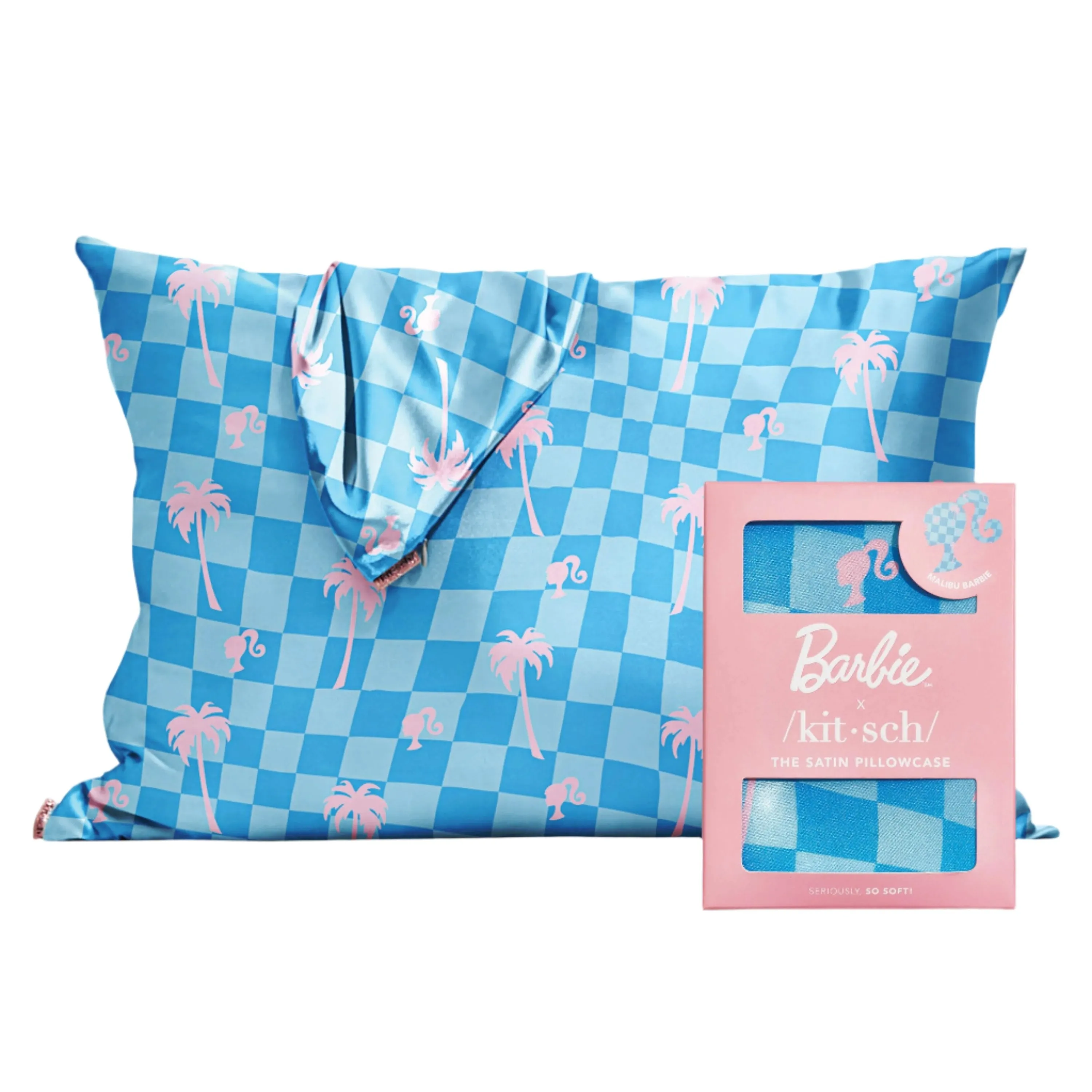 BARBIE BLUE CHECKER SATIN PILLOWCASE