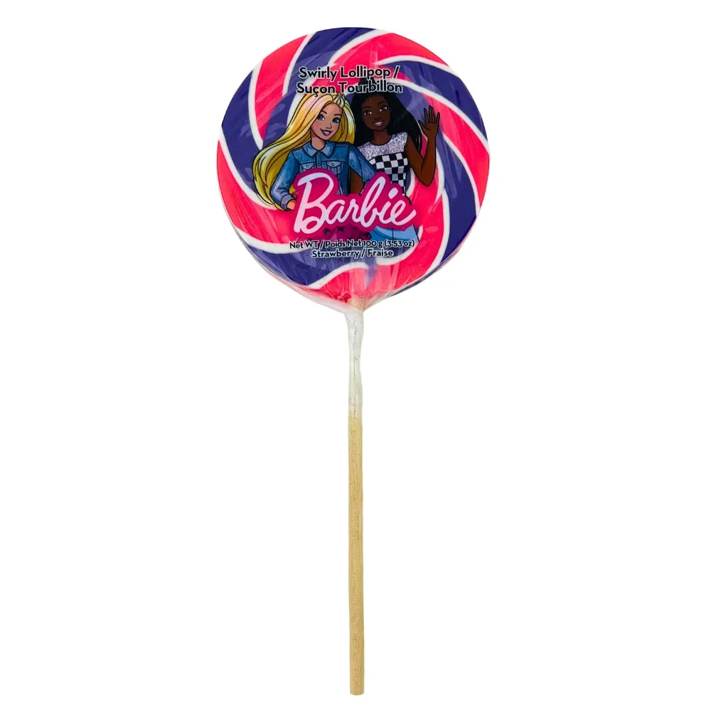 Barbie Swirly Lollipop - 100g