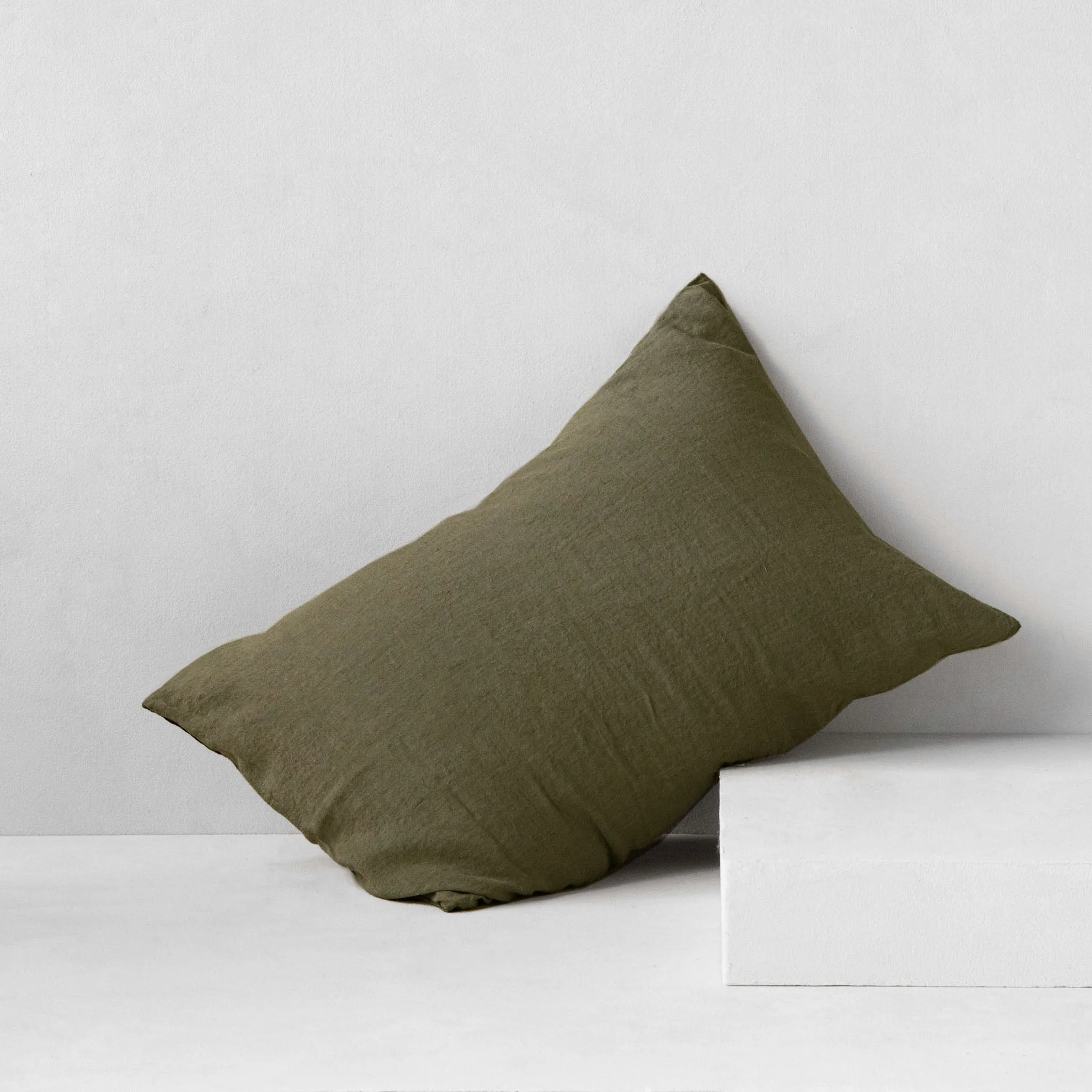 Basix Linen Pillowcase - Armee